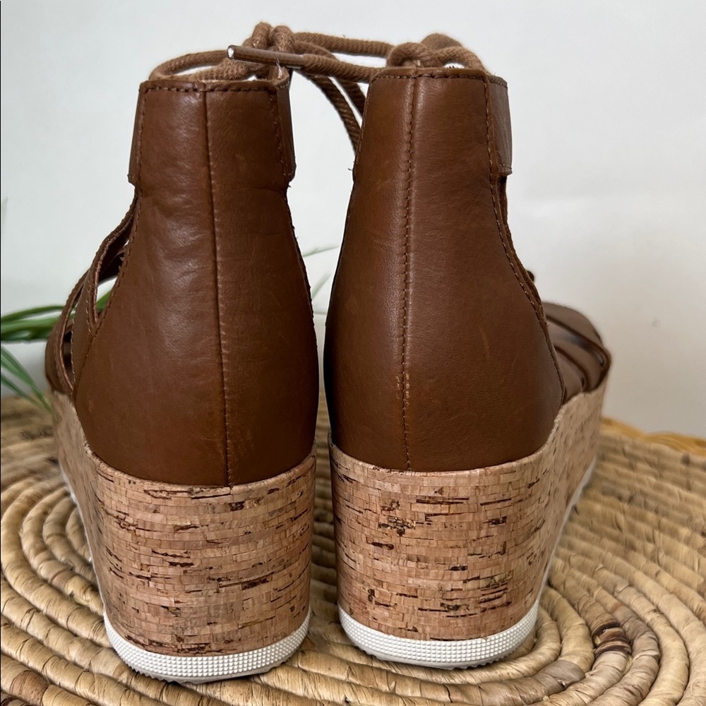 Sorel Tan Wedge Sandals - Picture 6 of 14